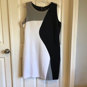 Worthington sheath dress, black and white, size XL